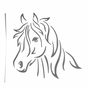 DIY Horse Head Vinyl Decal. Choose Size, Choose Color, Laptop Decal, Tablet Decal, Cell Phone Decal, Car Window, Glassware, Drinkware Decal