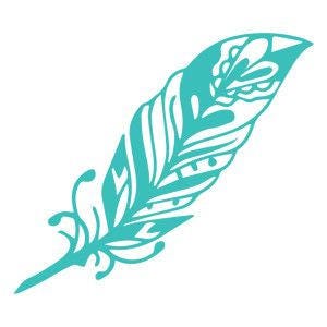 DIY Feather Vinyl Decal. Choose Size, Choose Color, Laptop Decal, Car Window Decal, Tablet Decal, Cell Phone Decal, Glass Drinkware Frame It image 1