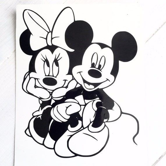 Disney Mickey Minnie Kiss Decal Vinyl Sticker Car Window Wall Cute Walt Love