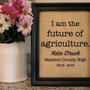 Ag Ed Student Burlap Print - Ag Student Gift