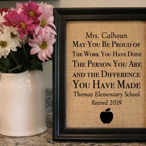 Teacher Retirement Print - Principal Retirement Gift - Retiring School Employee Gift