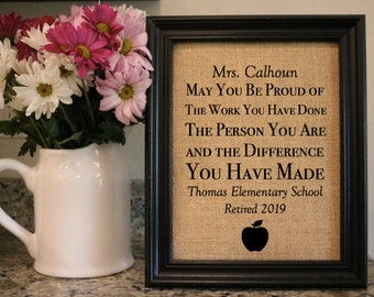 Teacher Retirement Print - Principal Retirement Gift - Retiring School Employee Gift