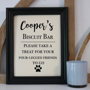 Dog Treat Bar Wedding Print - Biscuit Bar - Dog of Honor