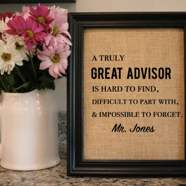 Advisor Custom Print - Academic Advisor Gift