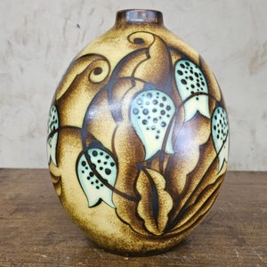 Keramis 2868 Boch Freres Charles Catteau Belgium Vase Art Deco Art Nouveau tulip