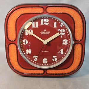 Junghans ato-mat fat lava ceramic wall clock Space Age from the 70s Pop Art