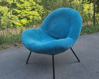 1950s club chair Fritz Neth reupholstered and covered for Correcta