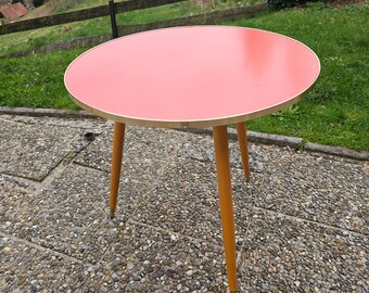 Vintage mid century coffee table red 1950s 50s