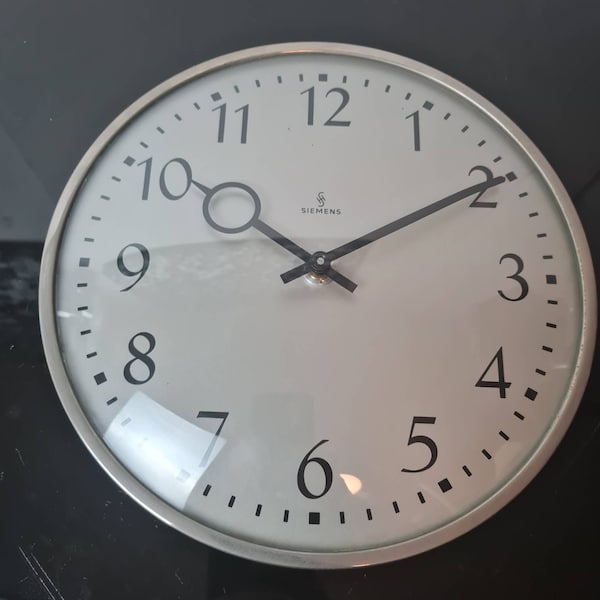 Siemens Esclave Horloge Usine Horloge Art Déco 50s 60s