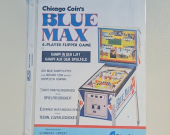 Original Chicago Coin Blue Maxx Pinball Flyer Pinball Advertisement