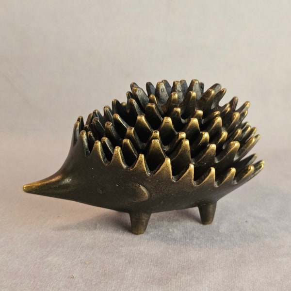 Original Walter Bosse für Herta Baller Igel Bronze vintage Aschenbecher ashtray bronce