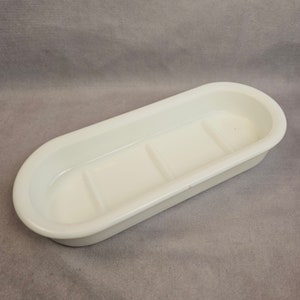 Art Deco opal glass soap dish antique NOS frosted glass vintage as new