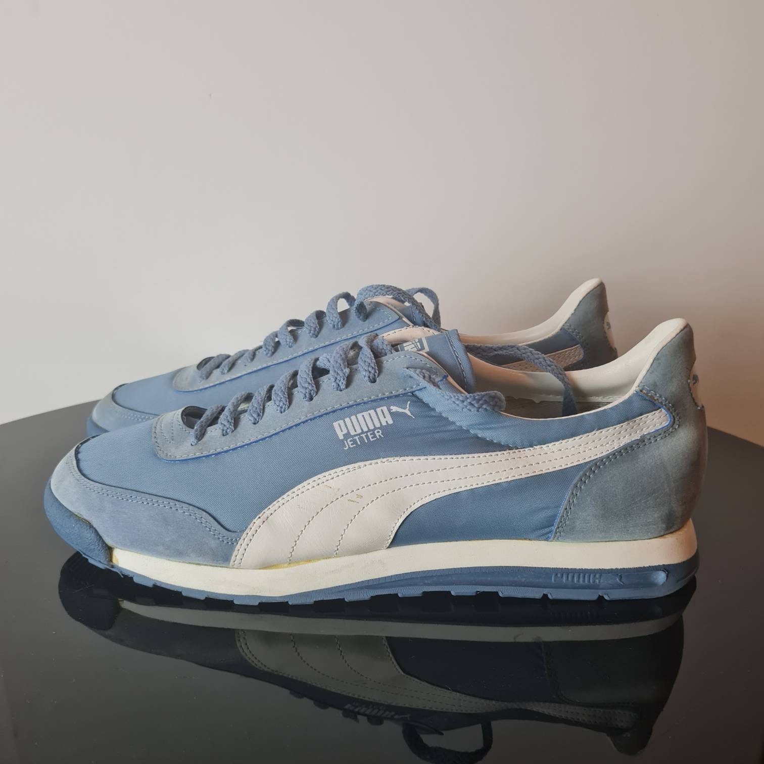 mediodía En expansión Hombre rico Puma Jetter Vintage Sneaker 11 Like New Light Blue Shoe - Etsy