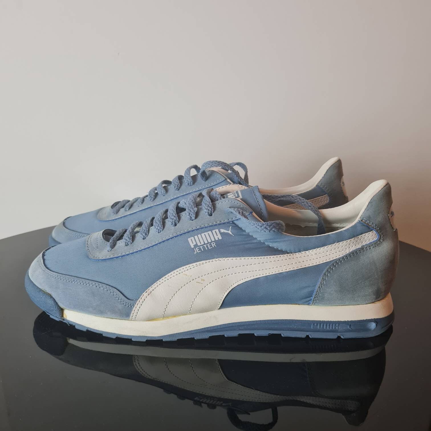 Puma Jetter Vintage Sneaker 11 Like New Light Blue Shoe Etsy UK