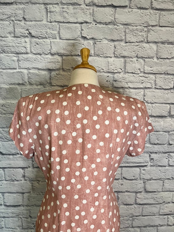 Pink Polka Dot Vintage Dress - image 3