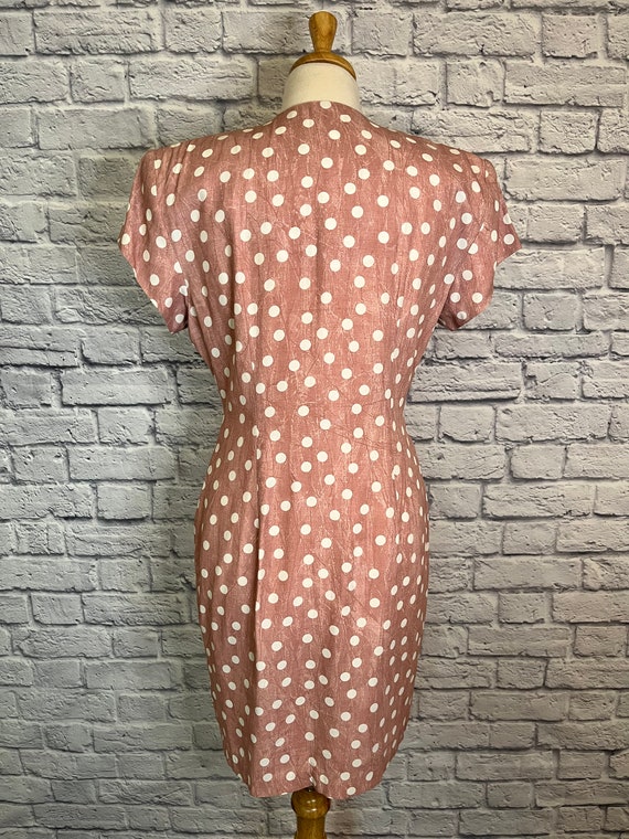 Pink Polka Dot Vintage Dress - image 9