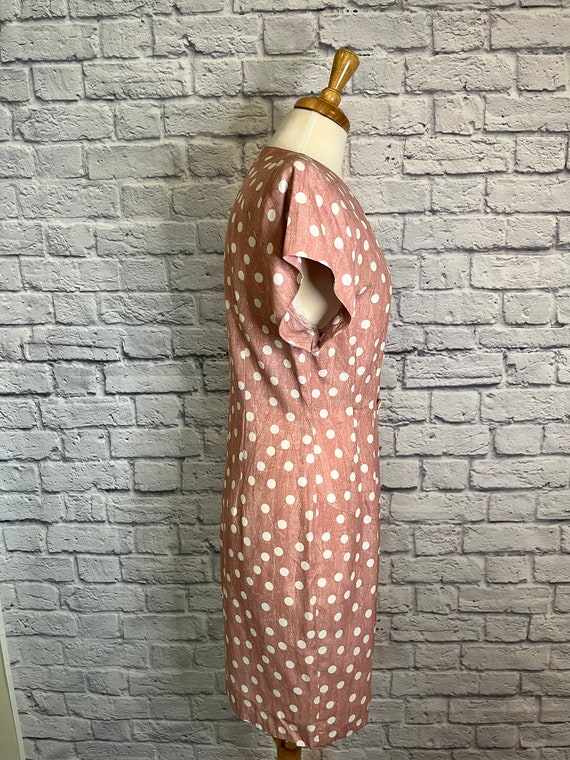 Pink Polka Dot Vintage Dress - image 8