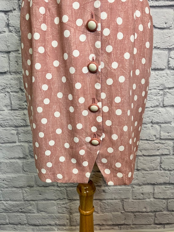 Pink Polka Dot Vintage Dress - image 4