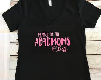 Download SVG Bad Mom Baseball Club Bad Moms Tshirt SVG Raglan