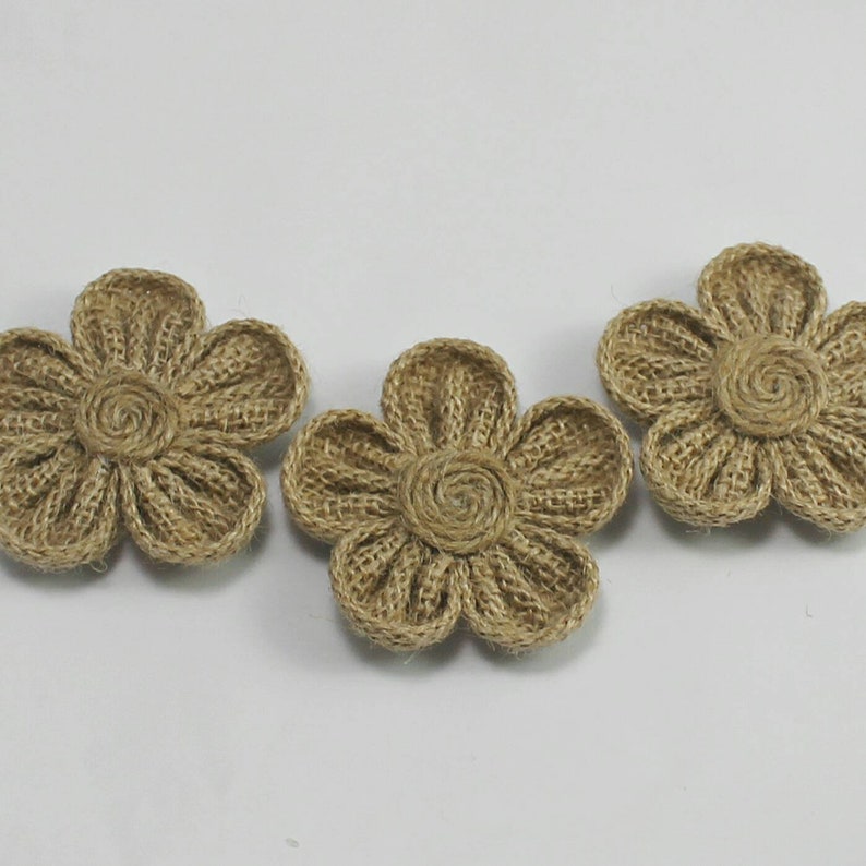 Bulk Burlap Flowers Jute Fabric Flowers for Wreath Etsy