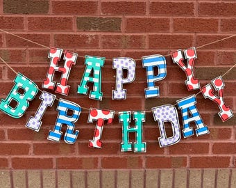 Happy Birthday Letter Garland - Uppercase