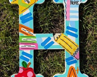 Custom teacher classroom letter number