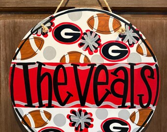 Football Team Spirit Door Hanger