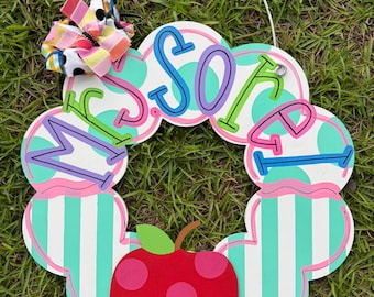 Attachment Teacher Door Hanger Interchangeable Seasonal Classroom Apple School
