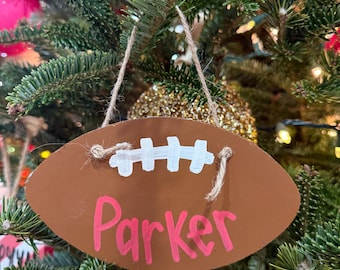 Football boy Christmas Ornament Personalized