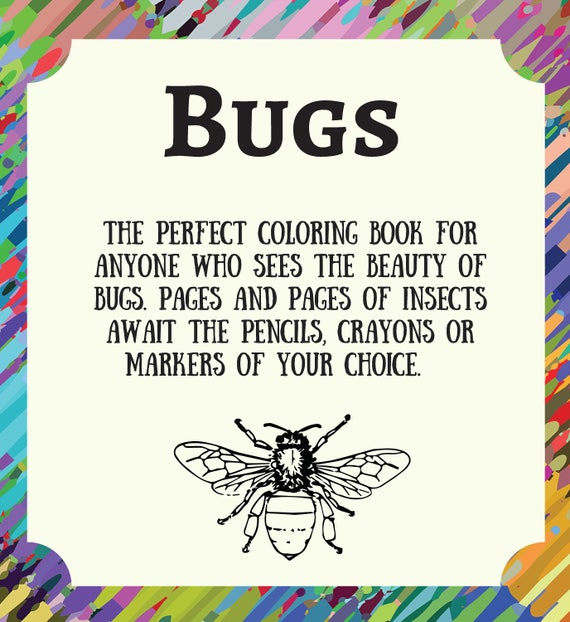 Printable Insects Coloring E-book /Grownup Coloring Reserve/Printable Electronic PDF Down load/Developed-up Coloring Reserve graphic regarding Printable Bugs titled Printable Insects Coloring Ebook /Grownup Coloring E-book/Printable Electronic PDF Obtain/Developed-up Coloring E-book