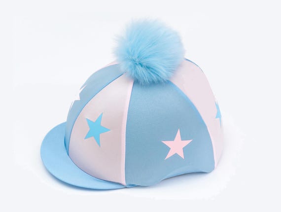 Personalised Cross Country Riding Hat Cover | With Pom | Personalised