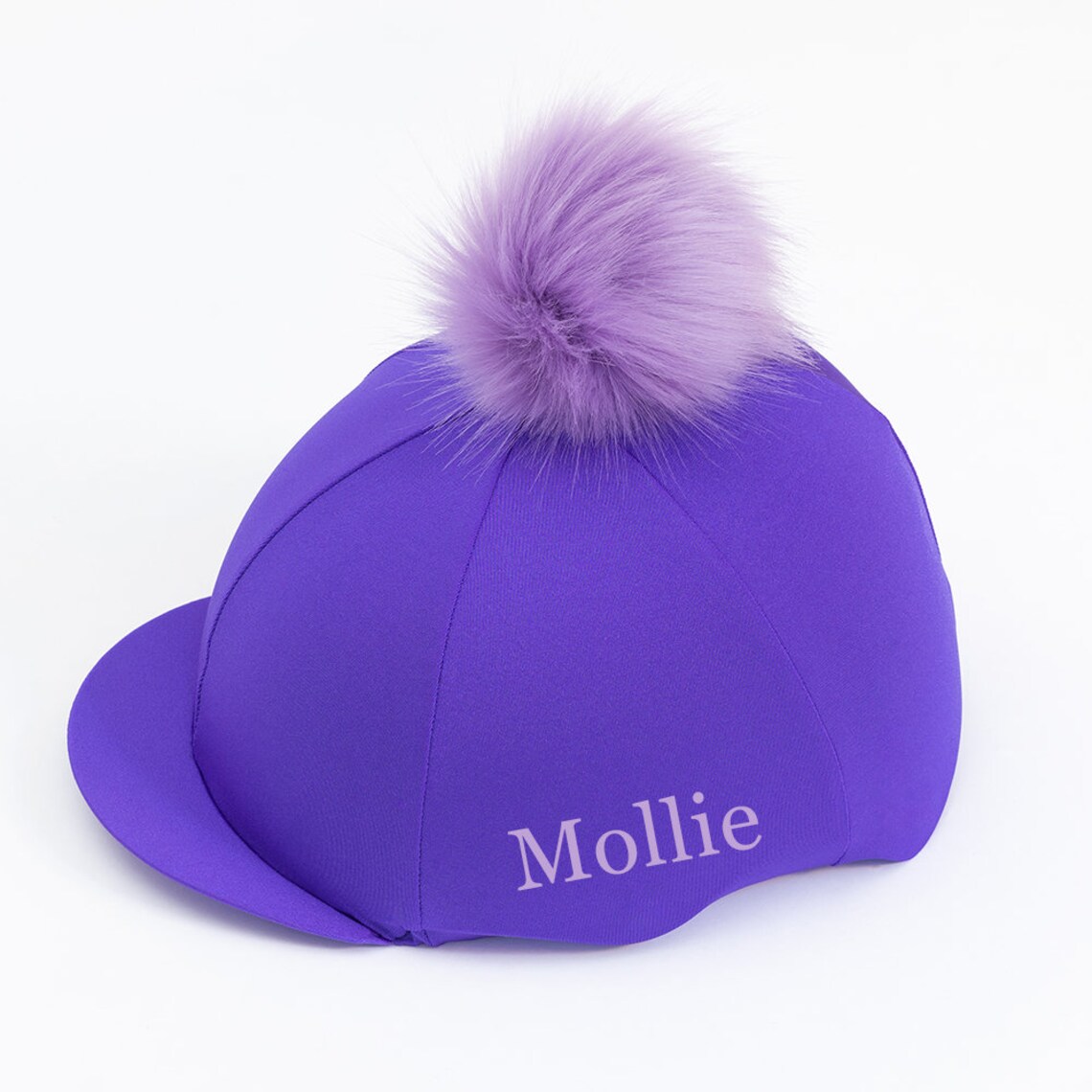 Personalised Purple Riding Hat Silk Cover Etsy