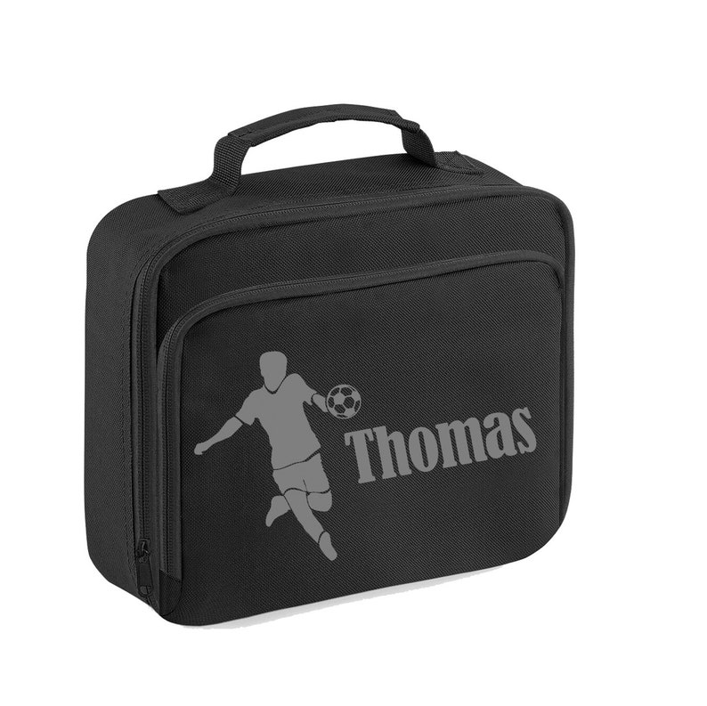 Personalisierte Football Lunch Bag Schwarz