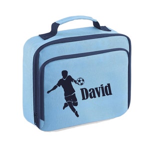 Personalisierte Football Lunch Bag Light Blue