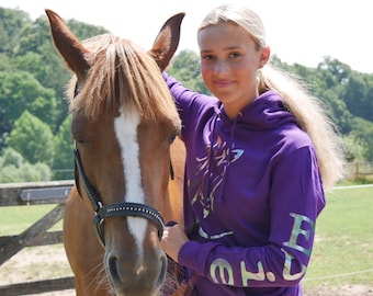 Flowing Mane Shimmer Hoodie for Adults