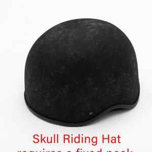 Personalised Riding Hat Cover with button choice of colours Peak for skull hat