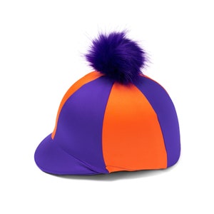Purple and Orange Riding Hat Silk