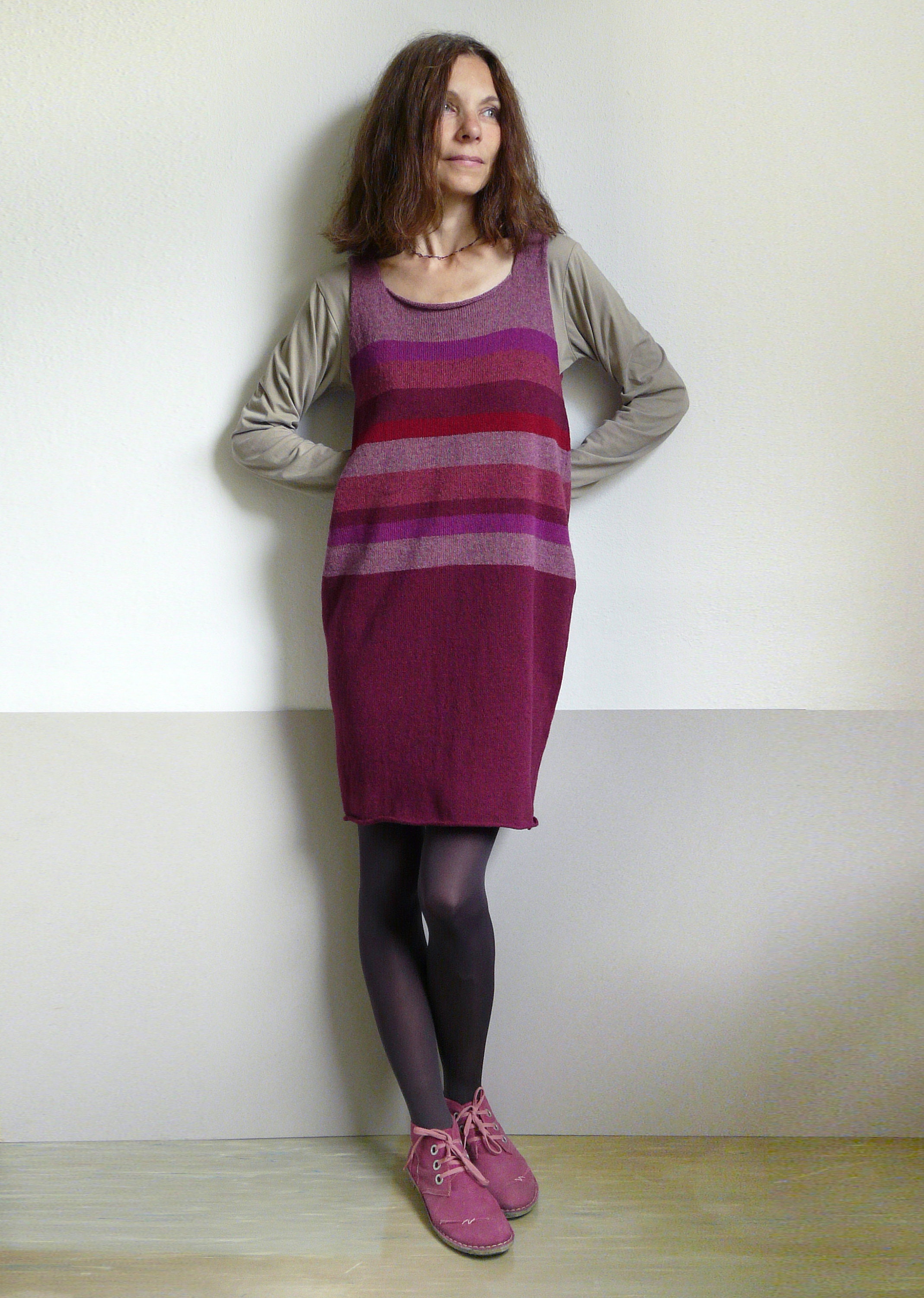 princess polly baby blue dress Calvin Klein variegated rib knit asymmetric draped dress in taupe main image 0