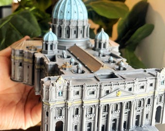 Architectural Model - St Peter’s Basilica 1626 - Hand painted