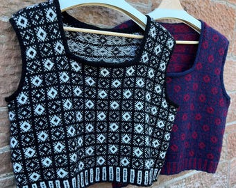 Sanquhar PDF Knitting Pattern Tank top / vest