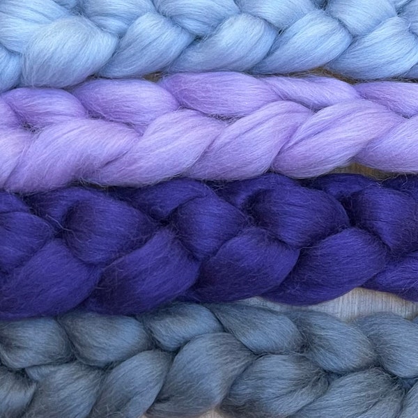 Spinning Fibre Sets - Purple Selection- 400g,