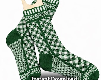 Sanquhar Socks Knitting Pattern (PDF Download)