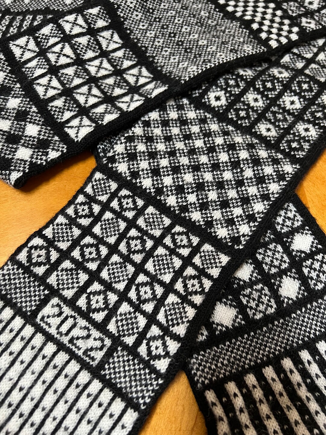 Sanquhar Knitting Kit Sampler Scarf Etsy UK