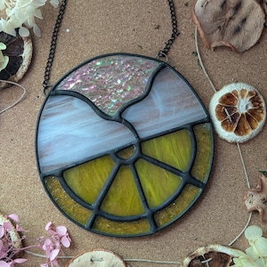 Lemon sky stained glass sun catcher