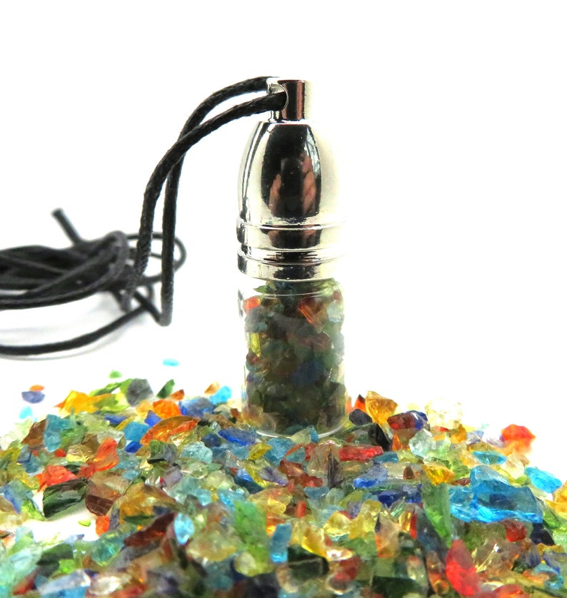 1 x Andara Chakra Monatomic Healing Crystal Bottle Pendant