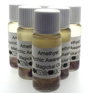 Amethyst Magickal Anointing Incense Oil Psychic Awareness