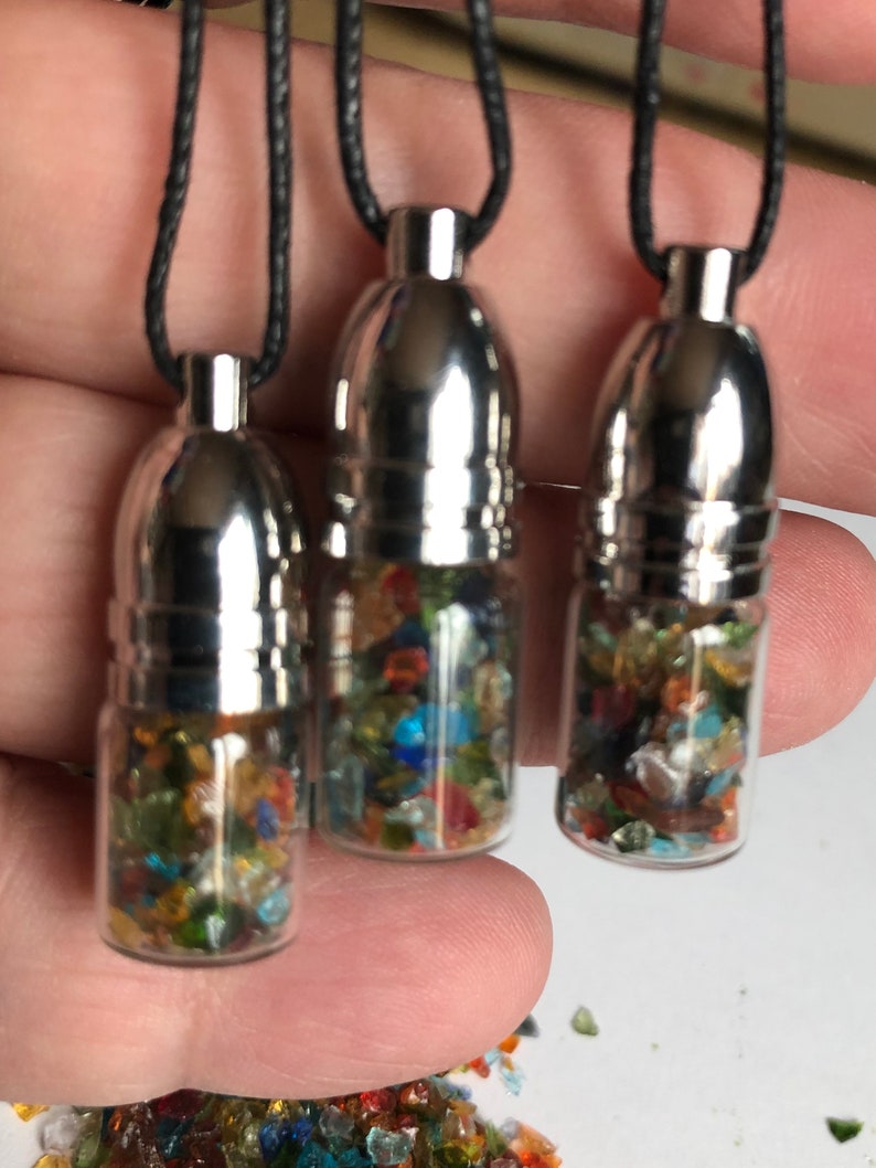 1 x Andara Chakra Monatomic Healing Crystal Bottle Pendant