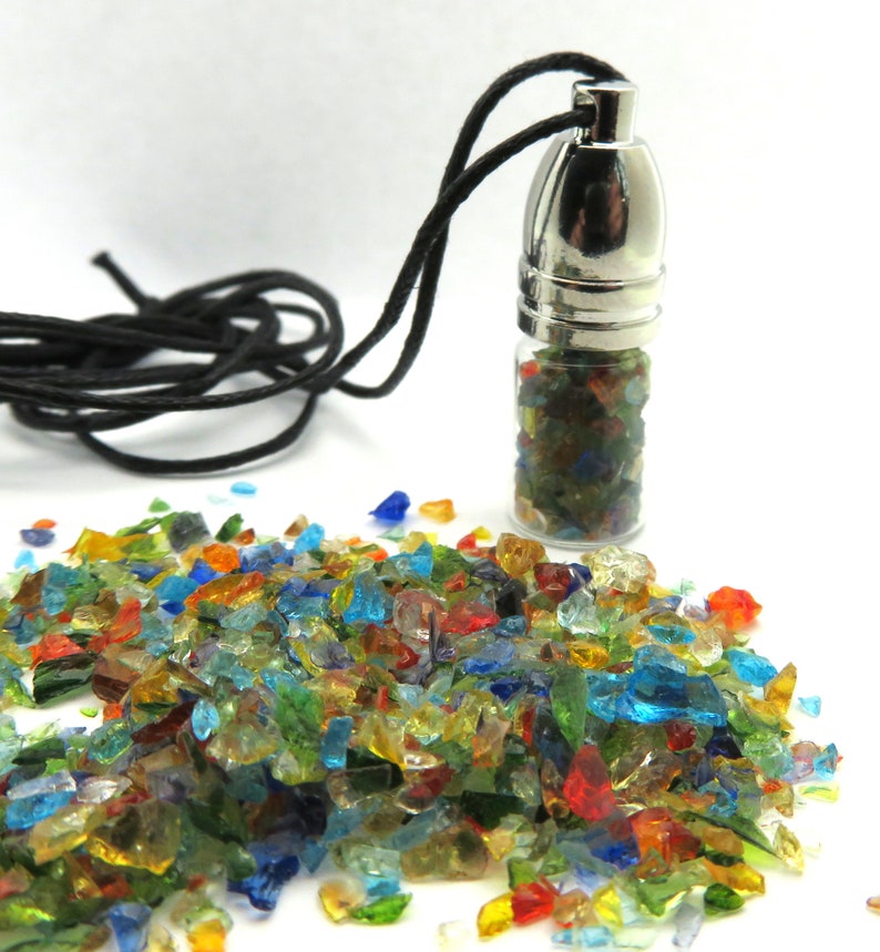 1 x Andara Chakra Monatomic Healing Crystal Bottle Pendant