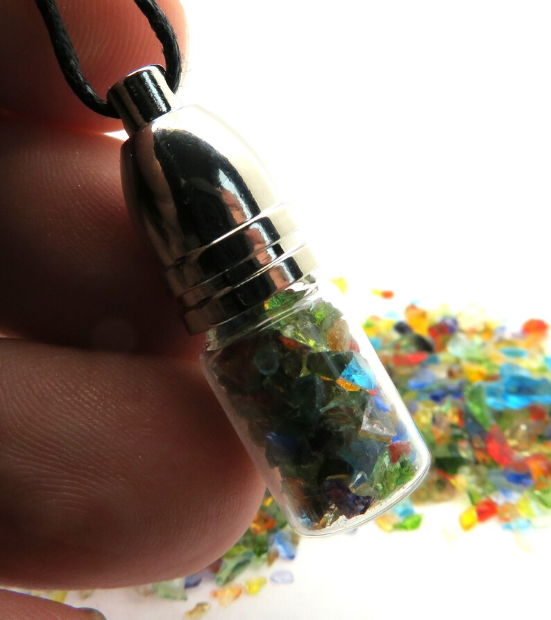 1 x Andara Chakra Monatomic Healing Crystal Bottle Pendant