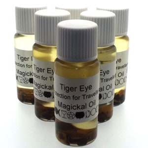 Tiger Eye Magickal Anointing Incense Oil Travel Protection